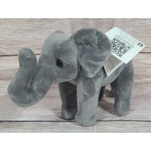 Defenders Of Wildlife Plush Elephant Stuffed Animal Wildlife Artists Gray 9.5"